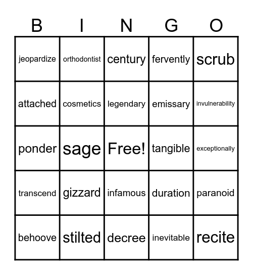 ABC Ch. 4-6 BINGO Card