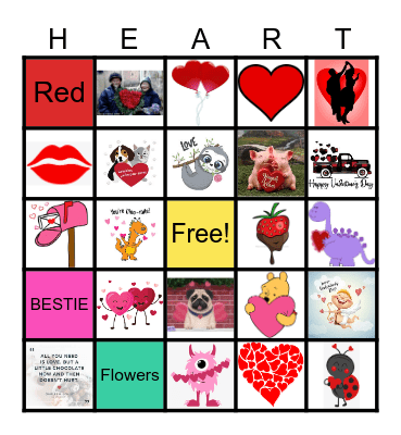 Valentine's Day 14-Feb Bingo Card