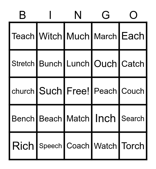 Ch Bingo Card
