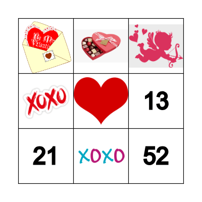 valentines special bingo Card