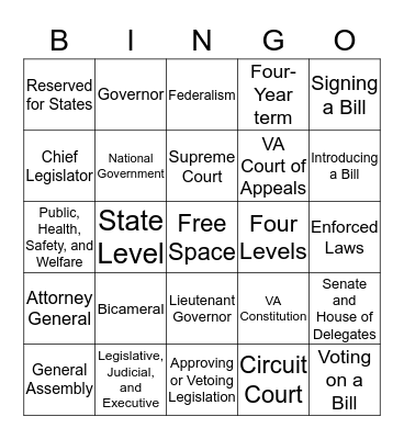 Sabrina's Bingo Card