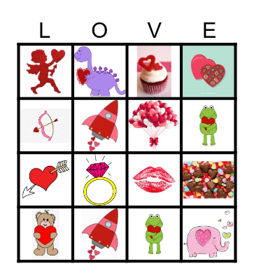 Valentines Day Bingo Card