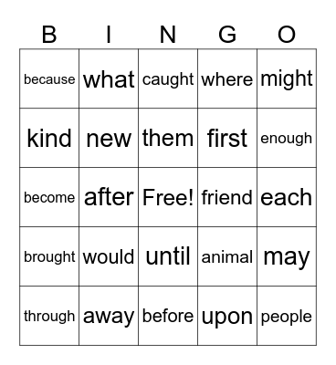 Sight Words (Blue) Bingo Card