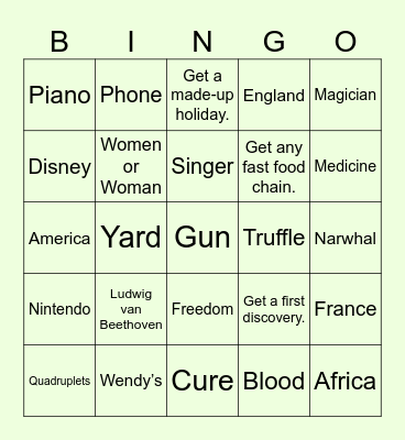 Infinite Craft Bingo #2 Bingo Card