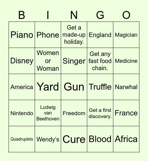 Infinite Craft Bingo #2 Bingo Card