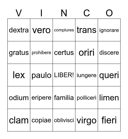 St. 38 nuptiae Bingo Card