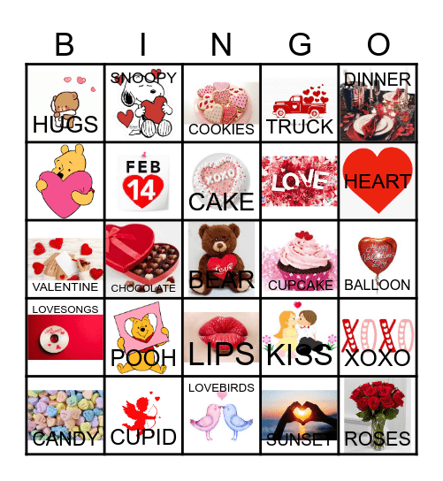 Valentine Bingo Card