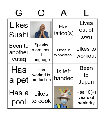 Find Someone who has..... Bingo Card