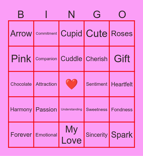 I ❤️ BINGO Card