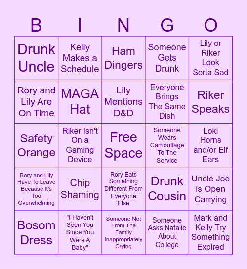 Putting the Fun in Funeral Bingo Card