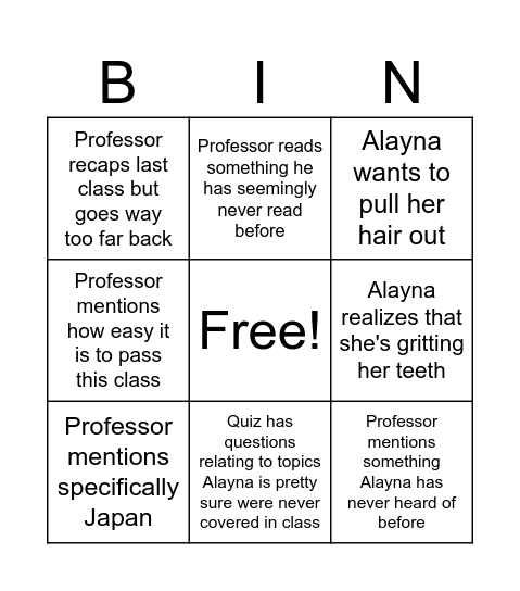 Agriculture Bingo Card