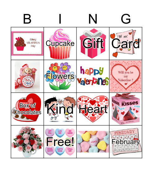 Valentine's Day Bingo Card