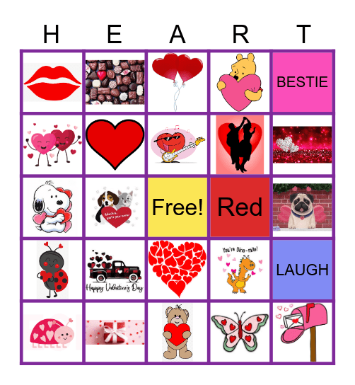 Valentine's Day Bingo Card