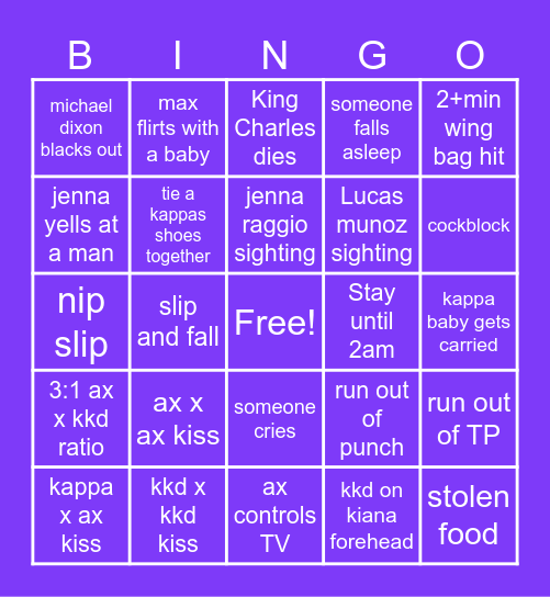 INITIATION 2024 Bingo Card