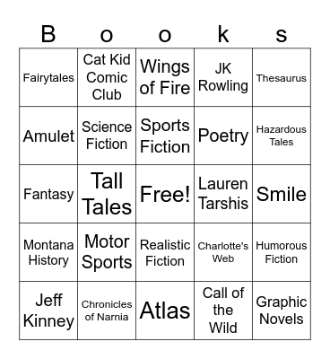 UMS Loves to Read! Bingo Card