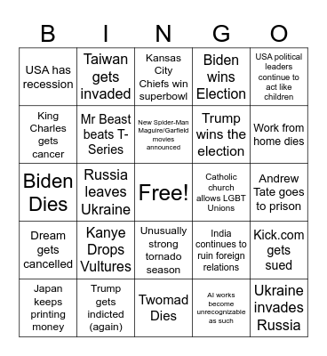 2024 Bingo! Bingo Card