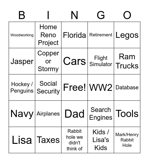 Mark Bingo Card