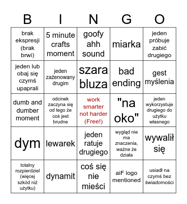 Pat & Mat Bingo Card