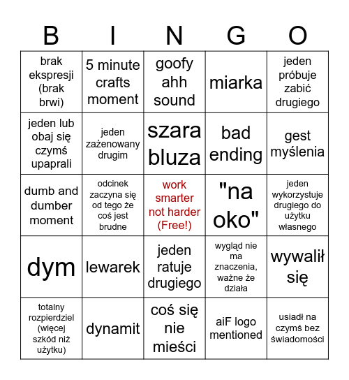 Pat & Mat Bingo Card