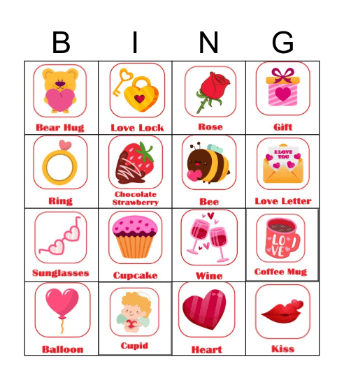 Valentine's Day Bingo Card