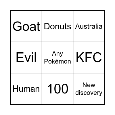 Infinite craft Bingo Card