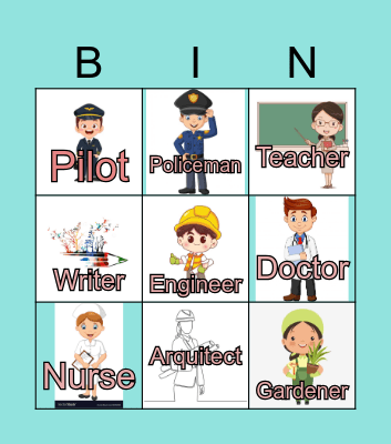 P R O F E S S I O N S Bingo Card