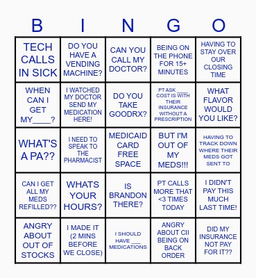 CRAZY DAY Bingo Card