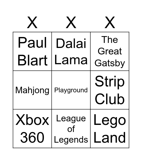GOOD LUCK! Bingo Card