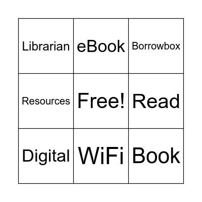 Visiting Albert Park Library Bingo Card