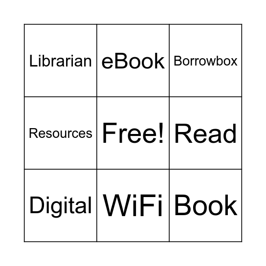 Visiting Albert Park Library Bingo Card