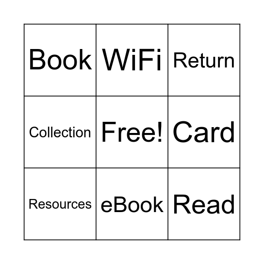 Visiting Albert Park Library Bingo Card