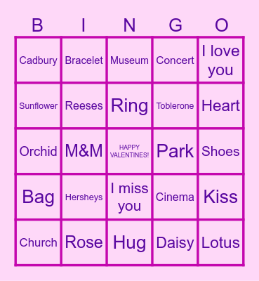 BECCA'S BINGO Card