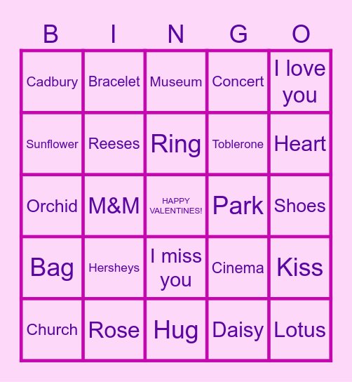 BECCA'S BINGO Card