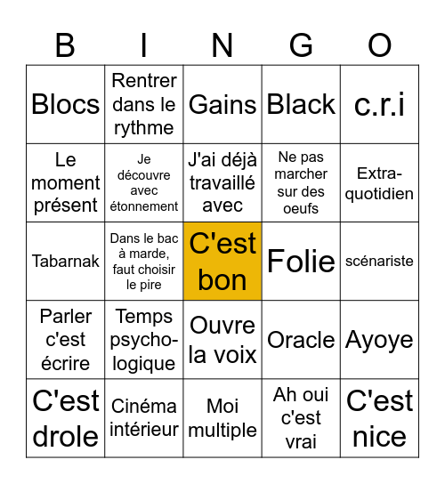 SYLVIO BINGO Card