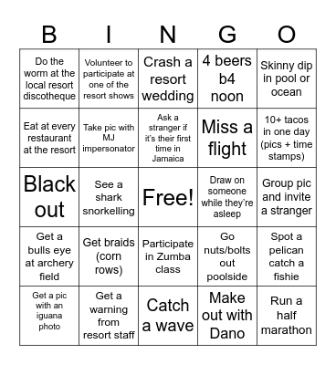 Team Crunch Turns 30 Bingo Card