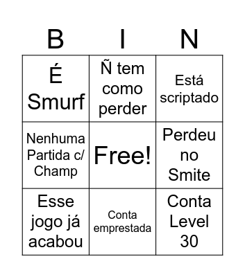 Ranqueada dos Pirocas Bingo Card