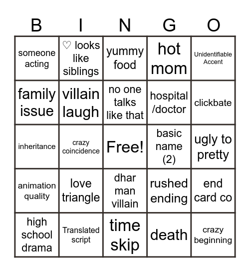 Msa Bingo Card