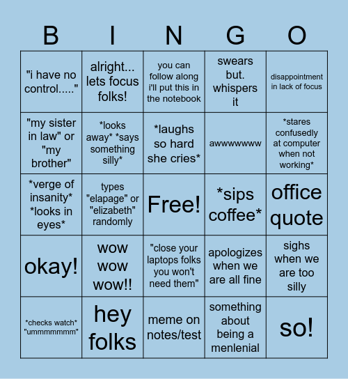 LP BINGO Card