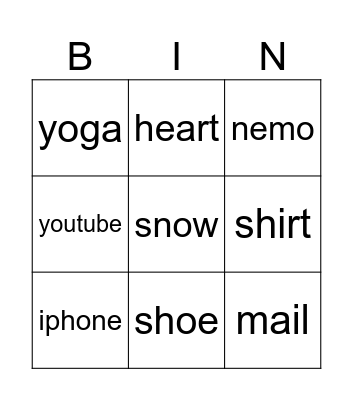 14 Bingo Card
