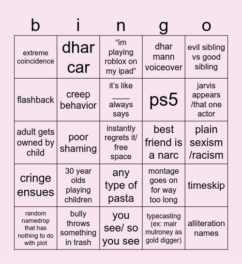 dhar dhar bings v5 Bingo Card