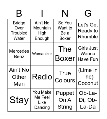 Bingo B Bingo Card