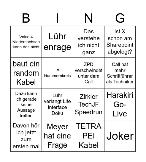 ZPD Bingo Card