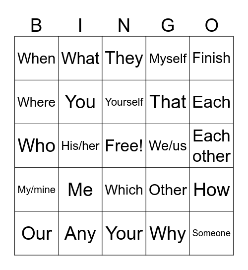 ASL Ch. 2 Bingo Card