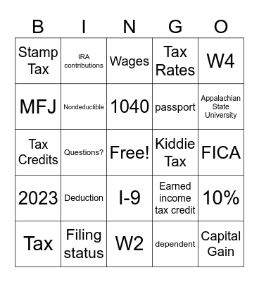 Guest Speaker Bingo Card