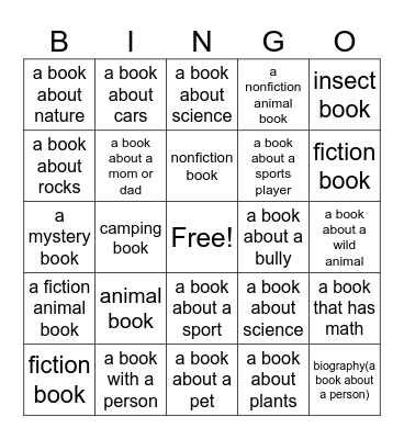 AR Bingo Card