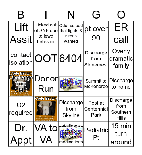 EMS Week 2016 Bingo Card