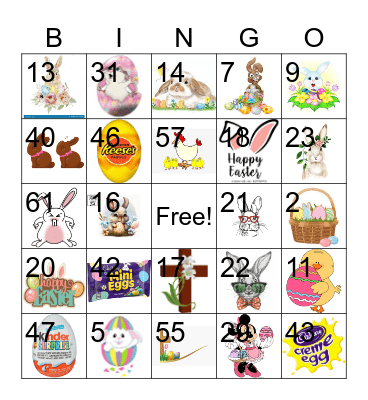 Easter Bingo Card