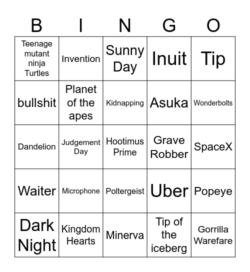 Infinite Craft Bingo Card