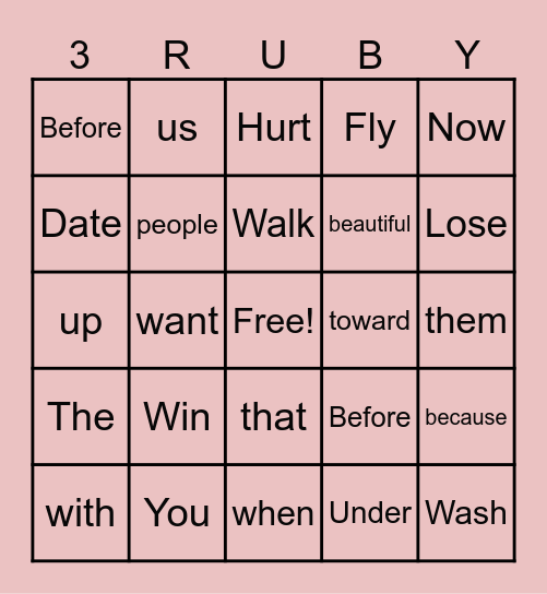 CATCH UP FRIDAY Bingo Card