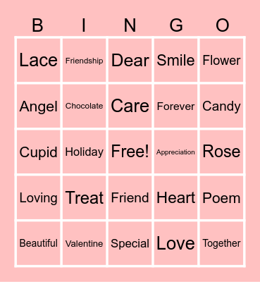 Valentines Bingo!! Bingo Card